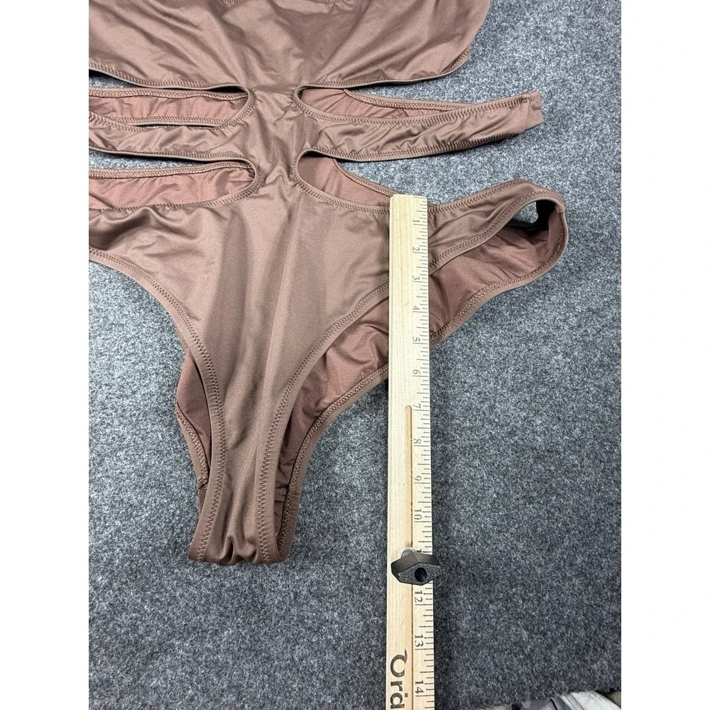 SKIMS Monokini Swimsuit Cocoa 2X Sexy Summer Beachwear‎ Unlined Bodysuit
